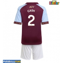Aston Villa Matty Cash #2 Heimtrikotsatz Kinder 2025-26 Kurzarm (+ Kurze Hosen)